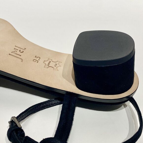 J Mclaughlin Delilah Womens 9.5 Black Suede Sandals Block Heel Leather Soles EUC - Picture 11 of 13